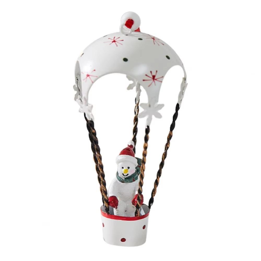 Hot Air Balloon Christmas  Airplane Pendant Iron Snowman Hanging Ornaments  Holiday