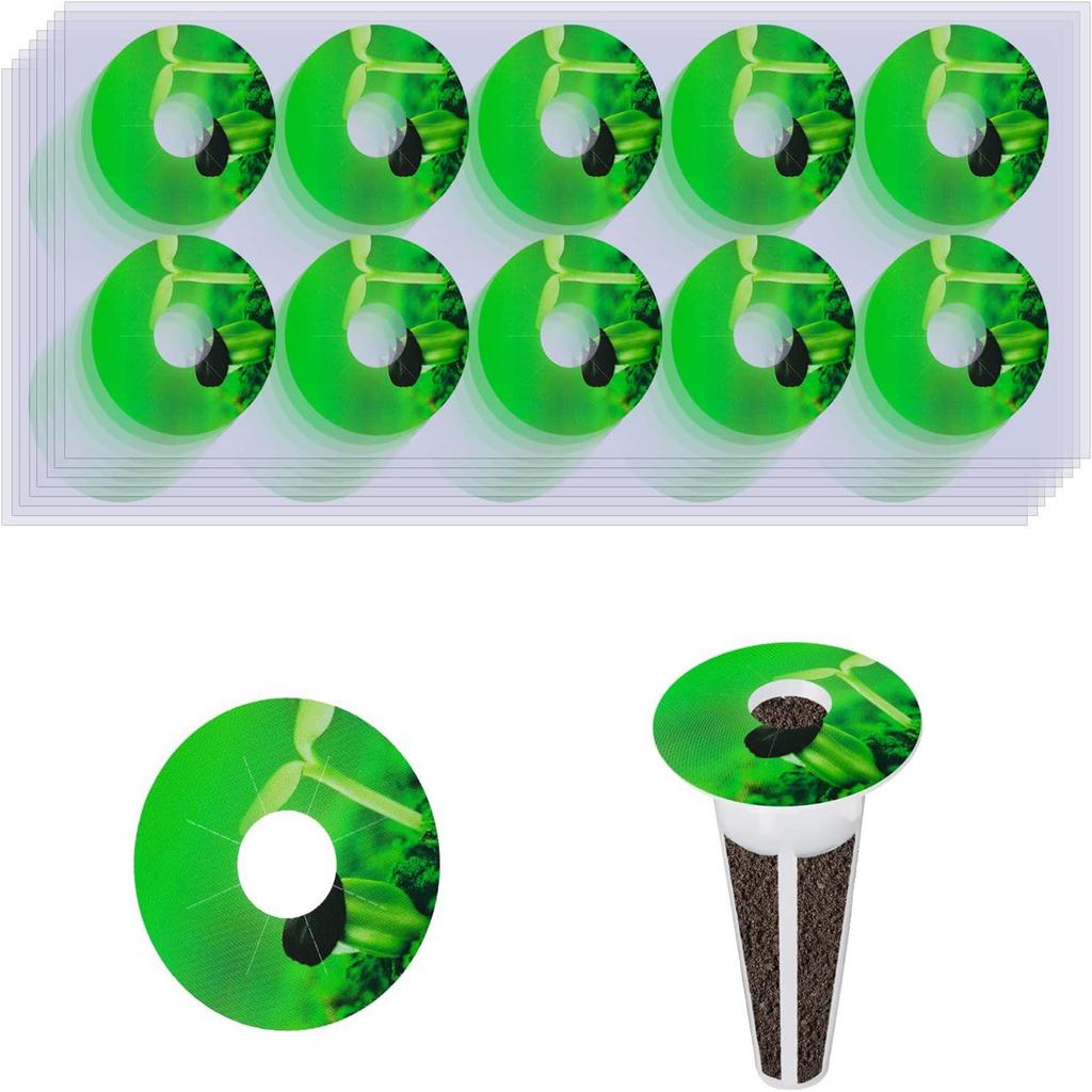 Упаковка из 100/120 этикеток для гидропонных растений Круглые наклейки для роста растений для рассады Самоклеящиеся этикетки для гидропонных растений