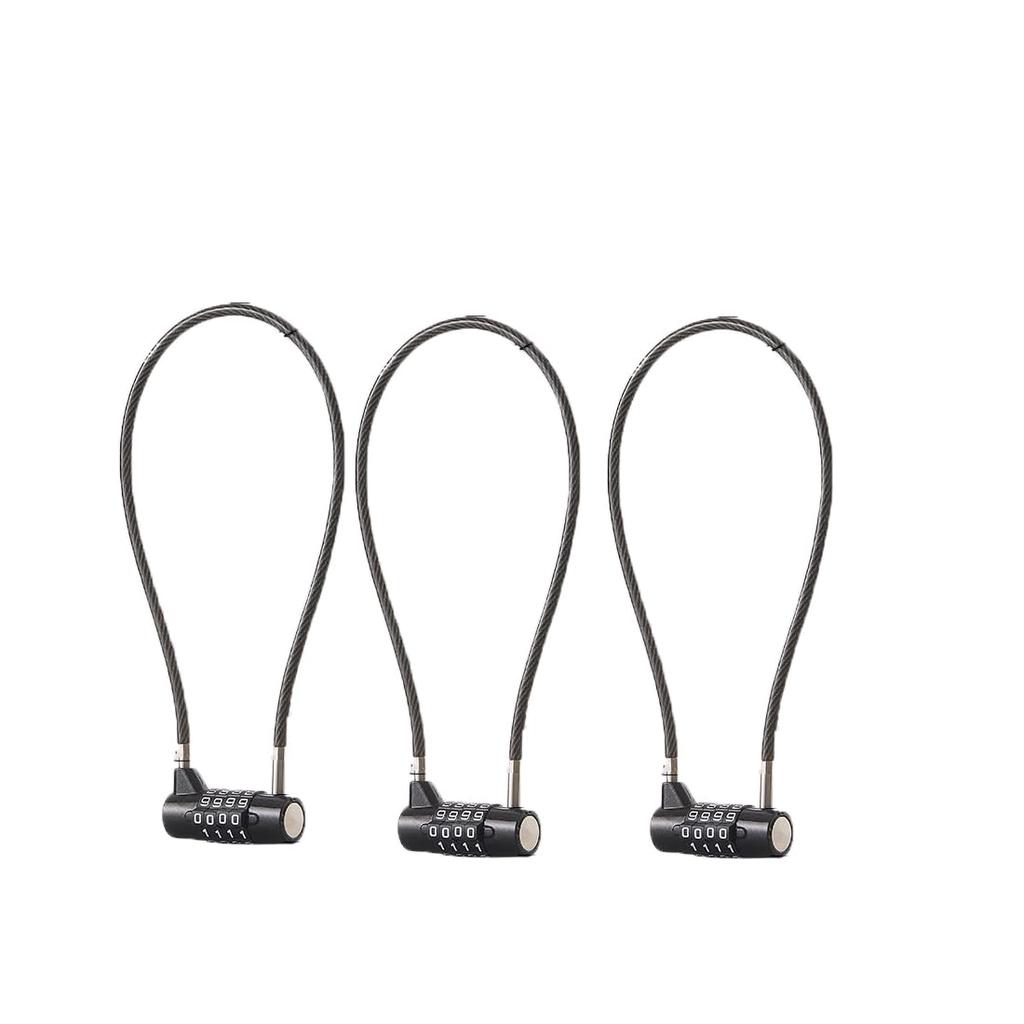 YAVINCOL 3 Piece Wire Lock Door Lock Padlock Wire Padlock Dial Padlock Small Dial Lock Swing Door Lock 4 Digit Variable Dial Lock School Company