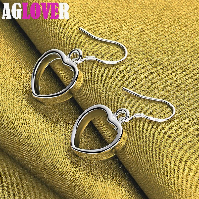 Ювелирные изделия из стерлингового серебра 925 пробы с полыми сердечками