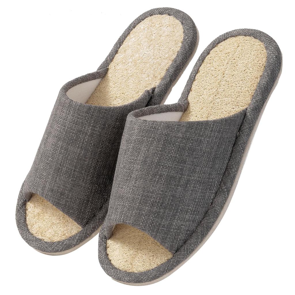 KOCOTA Loofah and Perfect for Sweaty Room Size M Slippers, Moisture-Absorbent, Dry, Stuffy, Feet, Shoes, Summer, Unisex, Gray,