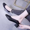 2025 новые туфли на высоком каблуке женские корейские туфли с квадратным носком толстые каблуки высокие каблуки модные туфли на высоком каблуке модные одинарные туфли женские туфли