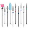 10 pcs/1Set Electric Nail Drill Bits Kit 3/32 Rotary Burr Cuticle Accessories Tools Electric Nail Files Manicure Pedicure