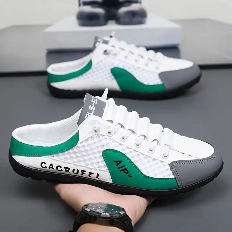 Мужские летние сетчатые повседневные туфли без застежек — легкие, дышащие, универсальные тапочки