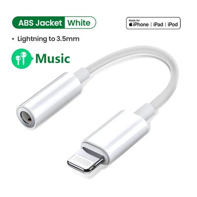 Оригинальный адаптер Lightning на 3,5 мм для наушников, аудиоразветвитель для iPhone 12 11 xs xr 8 7 plus, Apple iPad Pro, аудиоконвертер, AUX-кабель