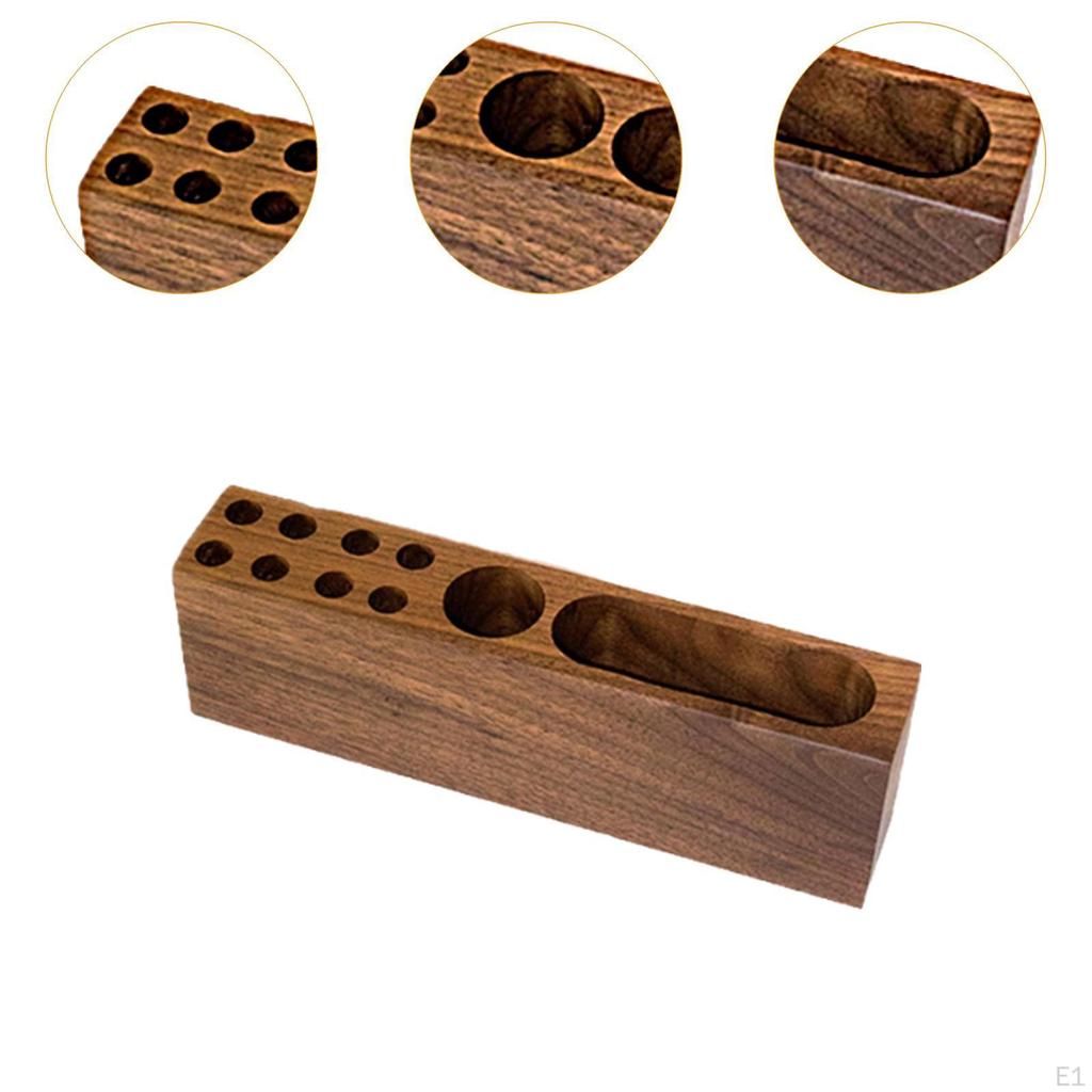 Подставка для ручек, подставка для хранения кистей для макияжа, деревянная настольная организация для дома, краска для художника