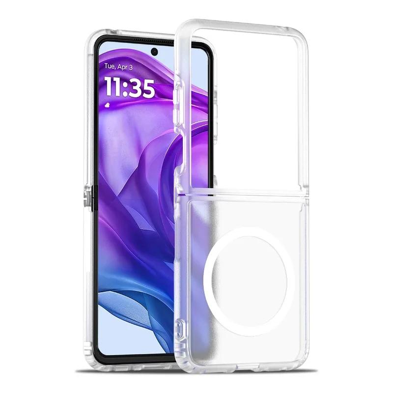 Чехол для Motorola Razr 60 Ultra для Magsafe Магнитный Матовый Чехол для Moto Razr 60 50 Ultra Razr + 2025 Ударопрочный Жесткий Бампер