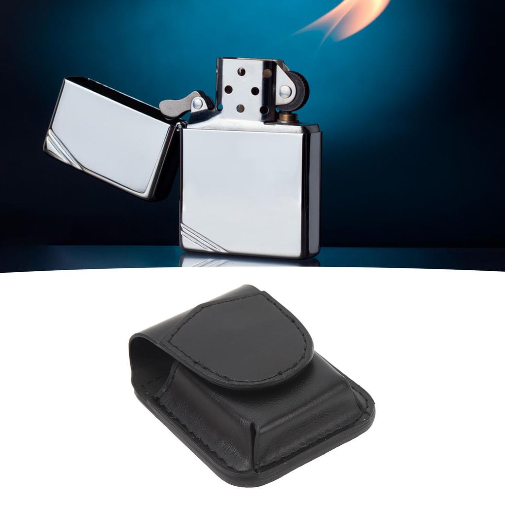 Чехол для зажигалки с поясным ремнем Держатель из ПУ Противоударный Мягкая подкладка Магнитная застежка Поясной чехол для зажигалки для улицы