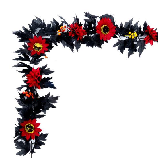 5.7Ft Fall Maple Leaf Garland Artificial Autumn Foliage Garland Harvest Hanging Vine