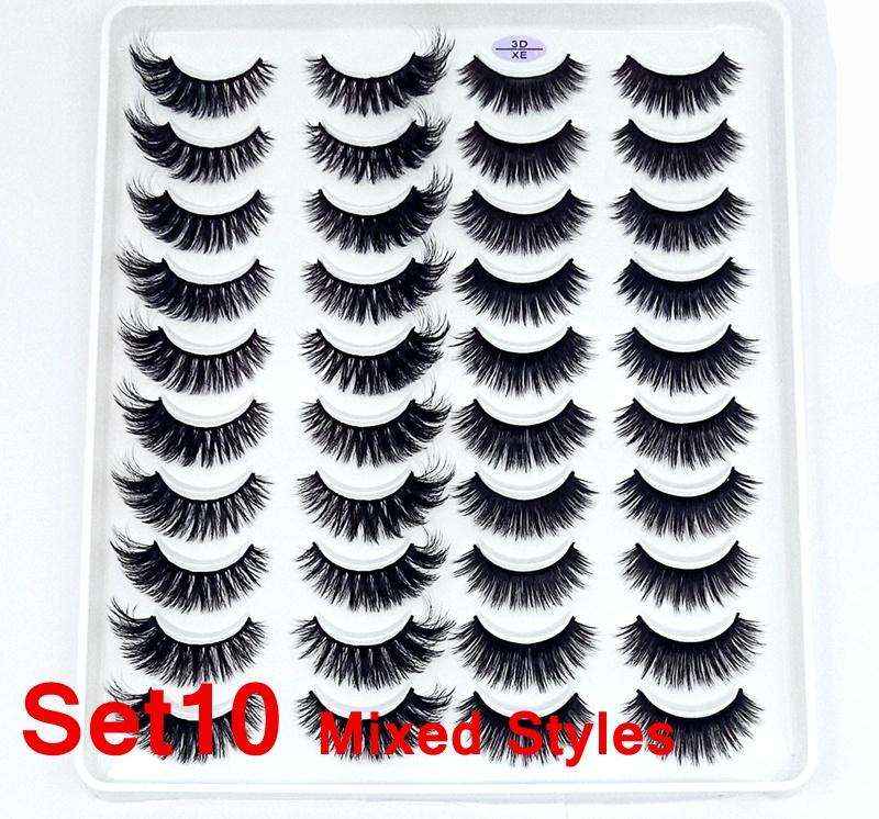 8/20 пар 15-20 мм натуральные 3D накладные ресницы набор для макияжа норковые ресницы наращивание норковые ресницы