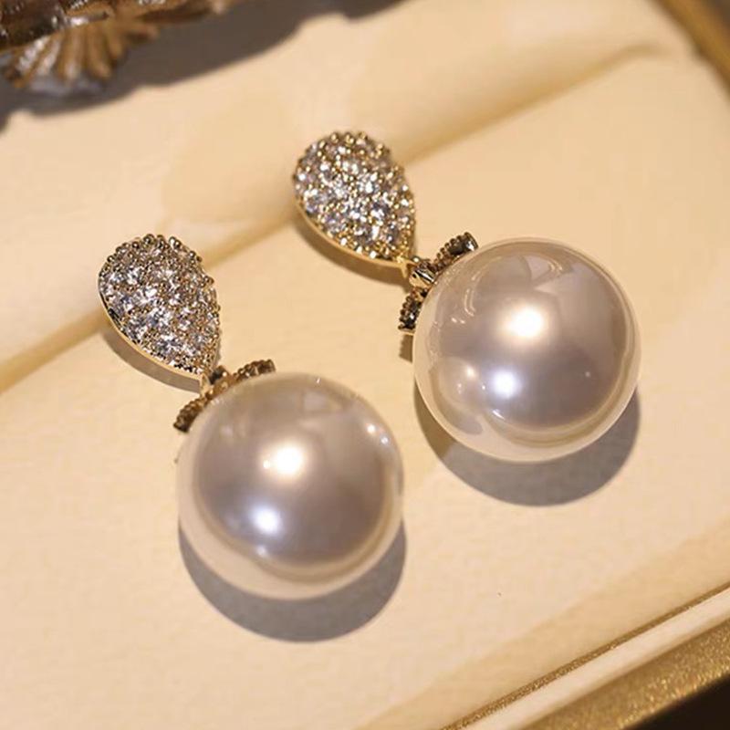 Элегантные серьги-иглы из серебра 925 пробы во французском стиле с жемчугом