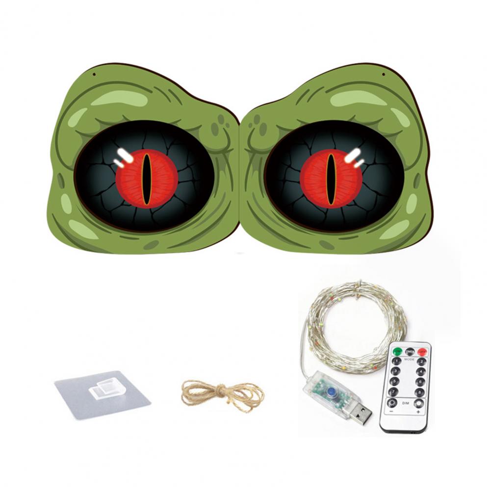 Светящиеся глаза на Хэллоуин Декорации Цветные Хэллоуинские огни Жуткие светодиодные глаза на Хэллоуин для деревьев