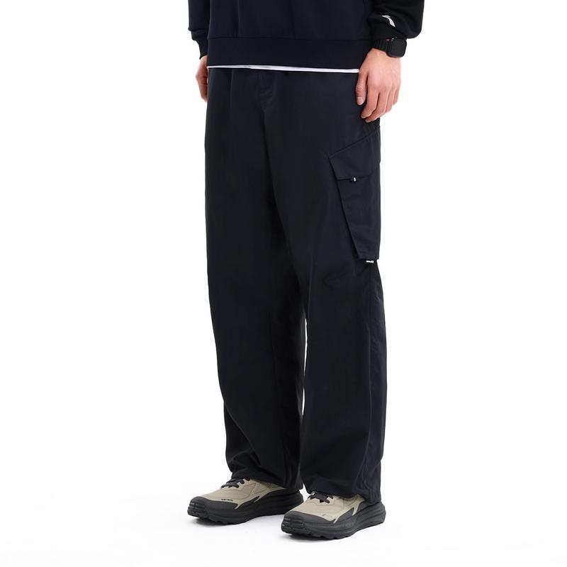 Li Ning Outdoor CF Отражающие Ледяное Ощущение Комфортные Водостойкие Прямые Брюки-Карго Мужские Штаны Черные AYKW601-3