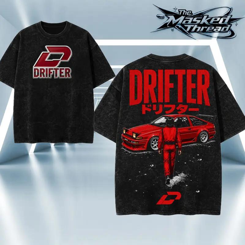Футболка Drifter 02 Автомобиль для дрифт-гонок Футболка JDM Уличная одежда Автомобильный подарок