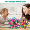 Красочный выдвижной мяч для детей, волшебный, для игр в помещении и на улице, мяч-цветок, мяч для бросания, игра, интерактивная игрушка для родителей и детей, сенсорные игрушки для детей