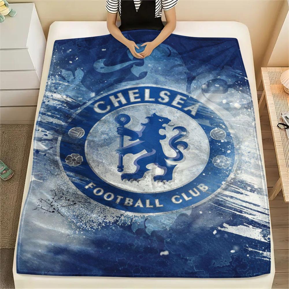 1Pc Chelsea FC Print Flannel Blanket High Quality Warm Comfortable Cover for All Seasons Perfect for Gifts Home Decor