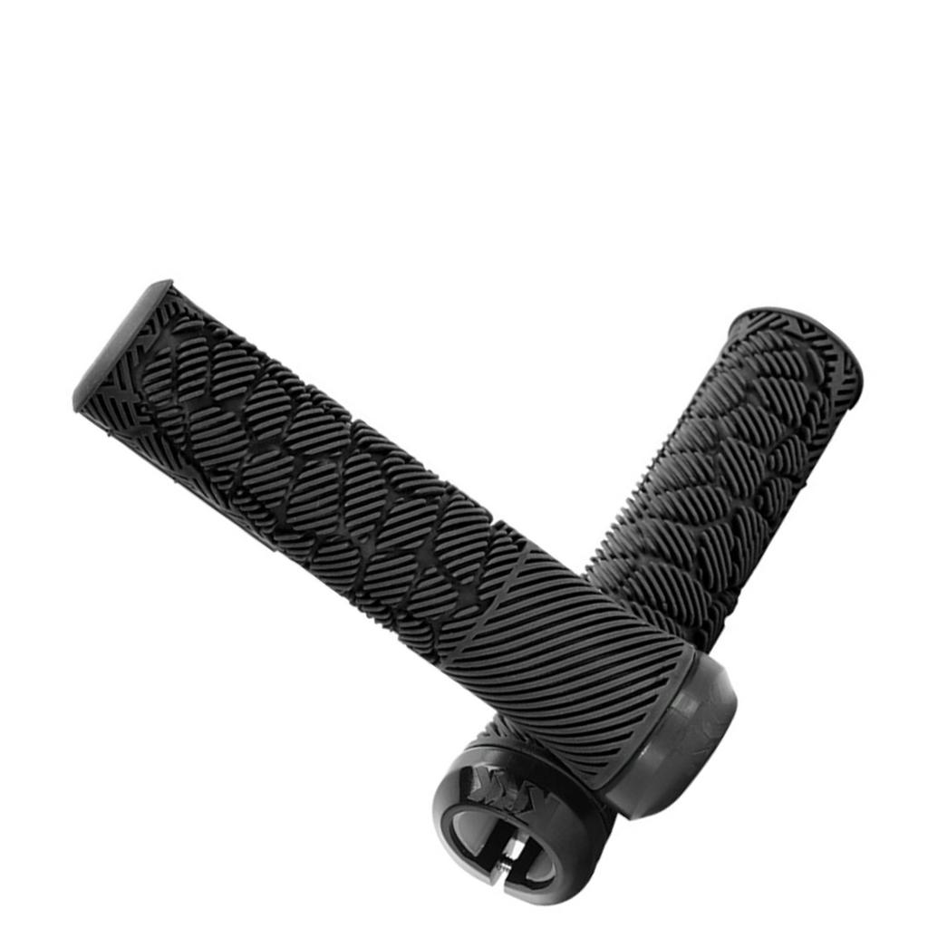 Bike Handlebar Grips Single Lock Non Slip Fits 22.2mm Handle for Mountain Commuter Folding Bikes Black