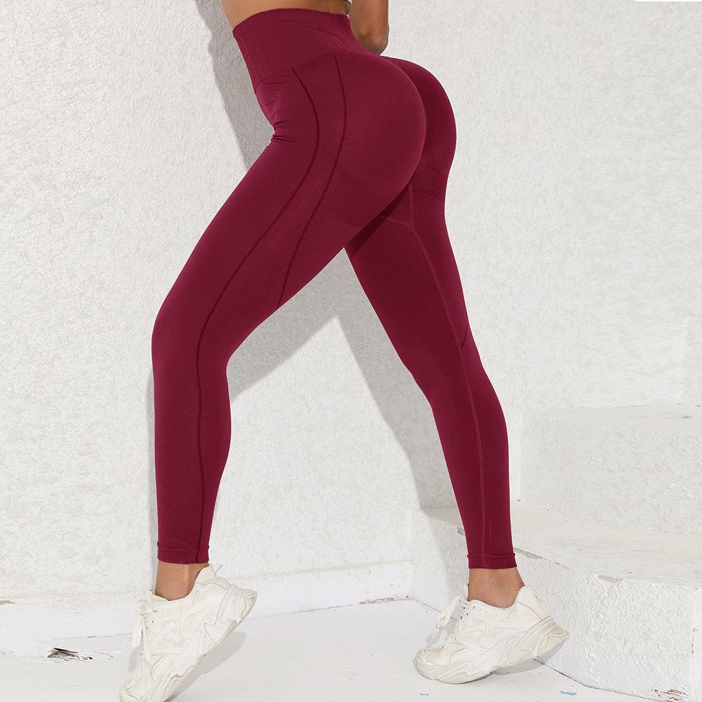 Women's High Waist Tummy Control Butt-Lifting Yoga Leggings - Sweat-Wicking Sexy Running Fitness Tights Black