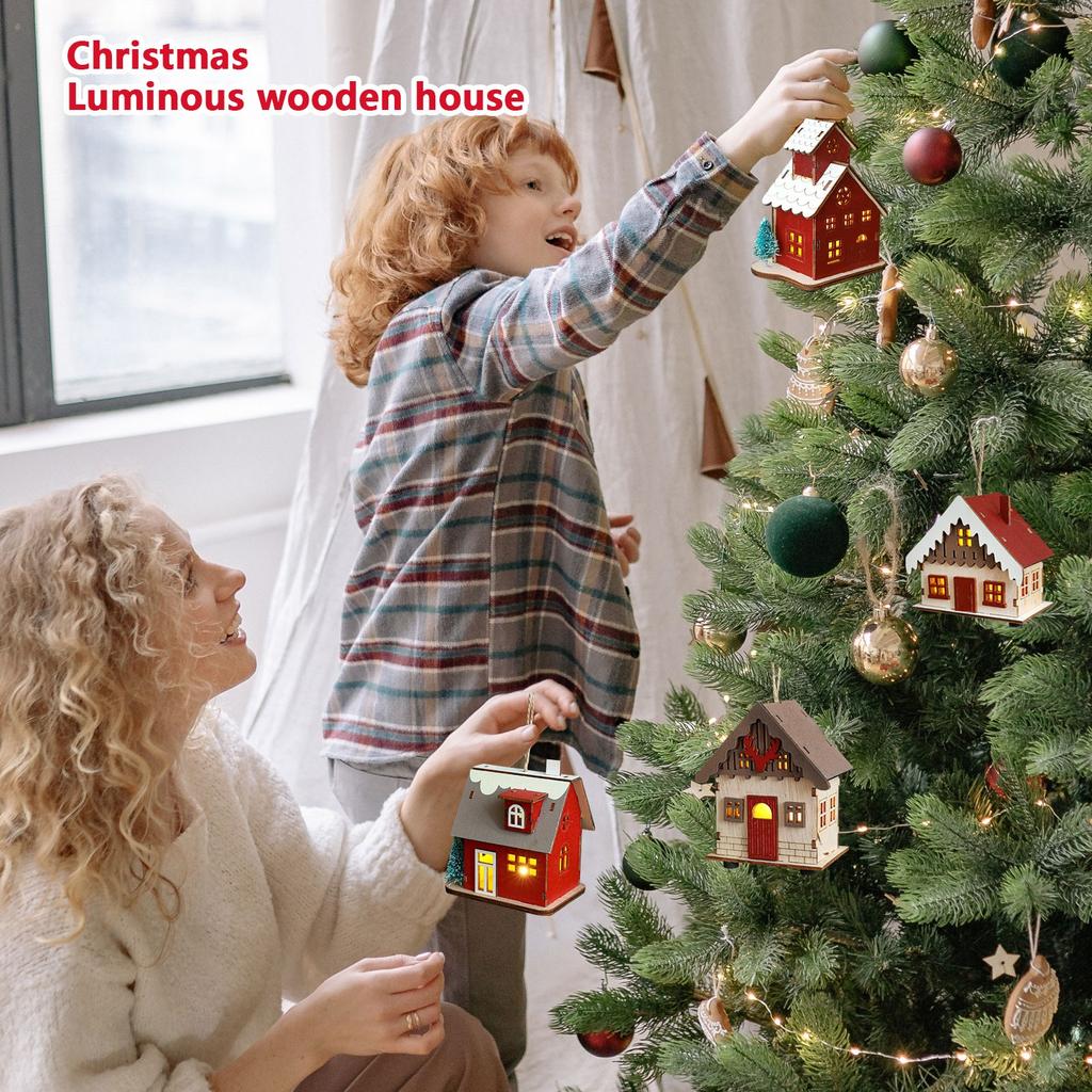 Рождество, Деревянный набор для творчества, Игрушки-головоломки, Для детей и взрослых, Праздничные украшения