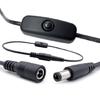 Flexible DC5521 Female to Male Extension Cord With Push Button Switches For Routers CCTV And Small Appliances
