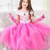 Satin Sequins Stage Gloves Children Long Gloves Full Finger Mittens Princess Skirt Accessories