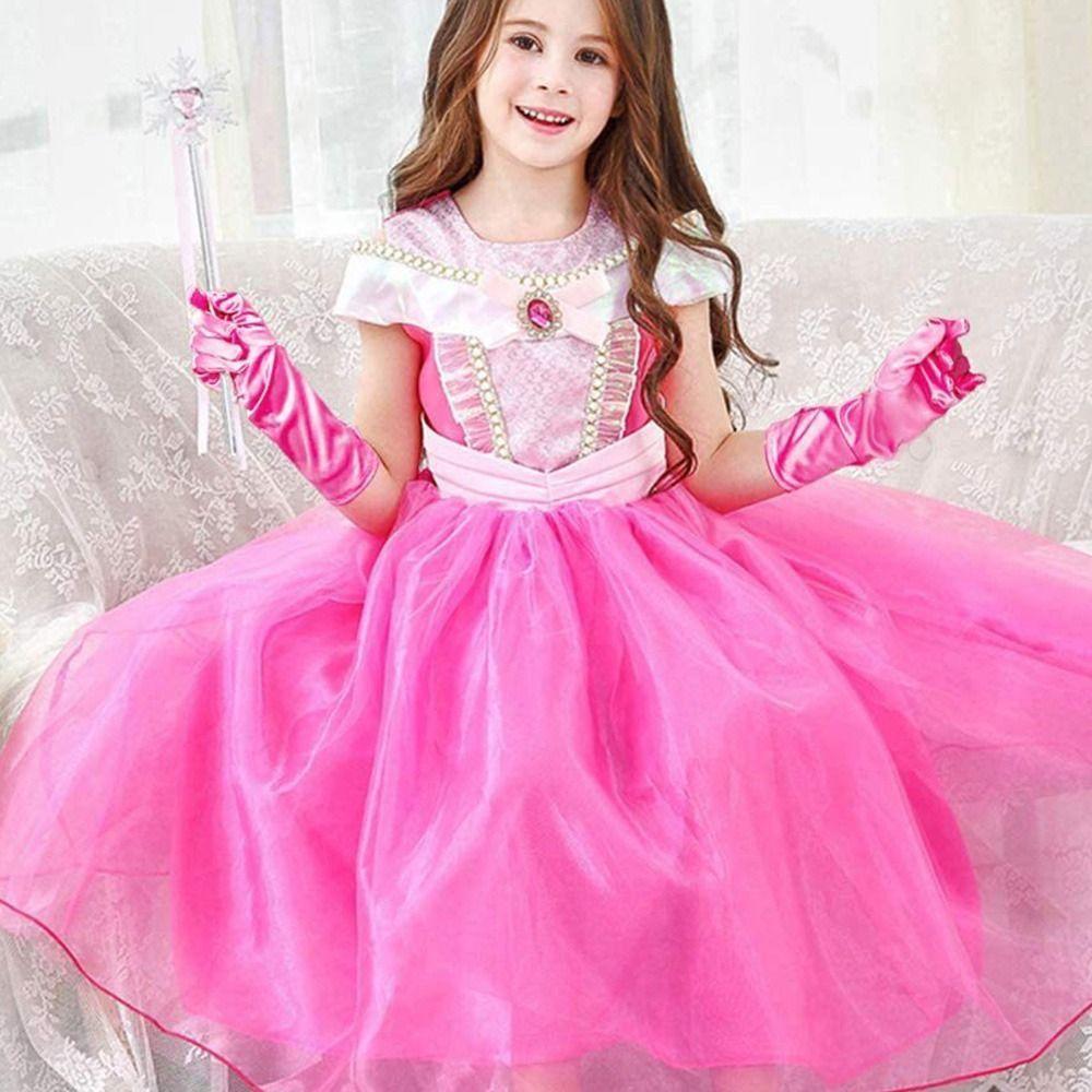 Satin Sequins Stage Gloves Children Long Gloves Full Finger Mittens Princess Skirt Accessories