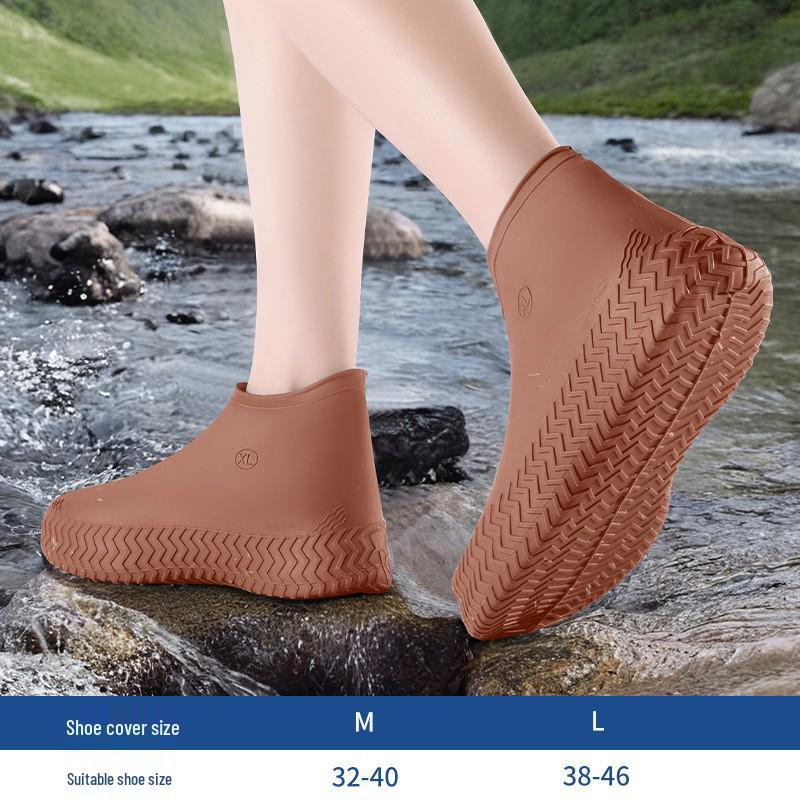 Non-Slip Waterproof Silicone Shoe Covers: Wear-Resistant, Rainproof, Sandproof for Outdoor Use - Unisex