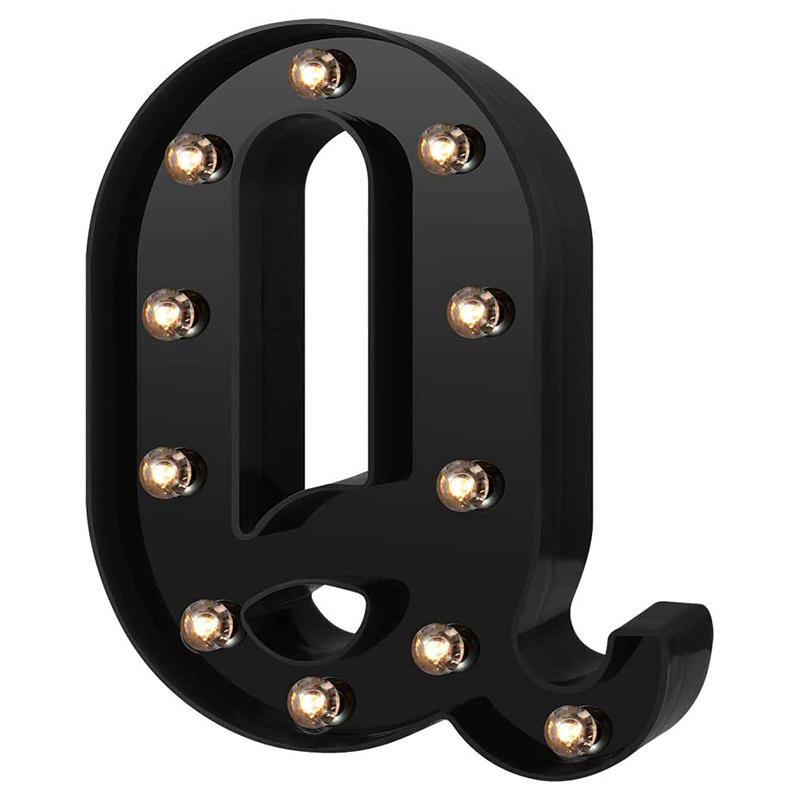LED Black Letter Light 26 English Night Light Large Luminous Alphabet Lights Wedding Modeling Lamp For Party Birthday Home Bar