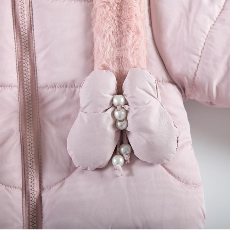 Children Winter Coats for Girls 1 To 6 Years Old Clothing Velvet and Thickened Fashion Cotton Jacket Hooded Parkas