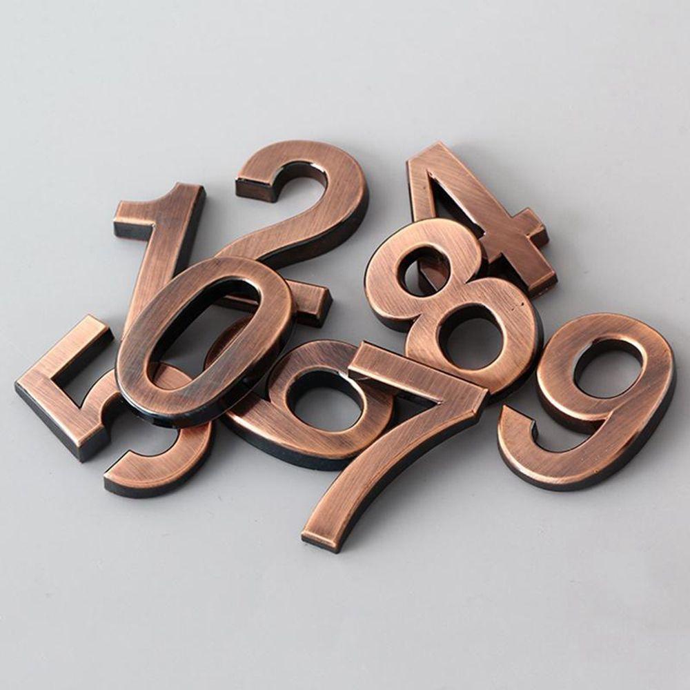 0-9 Vintage Plaque Apartment House  Hotel Compartment Digital Sticker Number Sticker Plate Sign Door  Address Digits