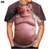 Popular Novelty Animal Pig 3d Printing T-shirt Funny Pig Casual Summer T-shirt XS-5XL