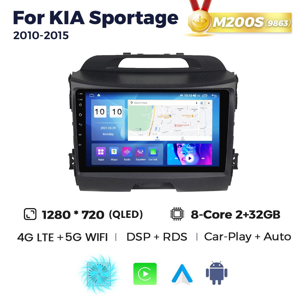 Navifly Android 13 автомобильный радиоприемник мультимедиа аудиоплеер для KIA Sportage 3 2010-2015 GPS беспроводной Carplay автосистемы стерео 2Din