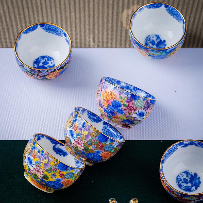 Необычная эстетичная фарфоровая керамическая чайная чашка Jingdezhen, посуда для чая, ручная работа, глазурь для Пуэра, Кунг-фу, Улуна, Тегуаньинь