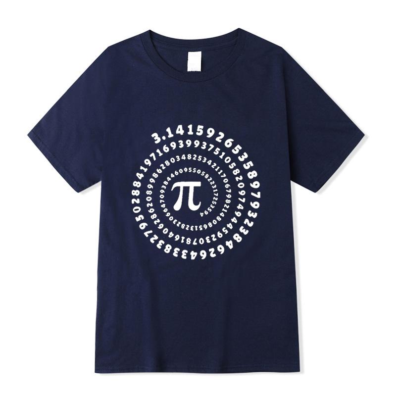 Mens High Quality 100 cotton funny pi design print summer loose oneck men tshirt short sleeve tshirt male tees tops