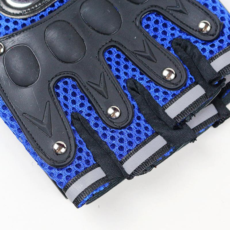 Перчатки без пальцев с шестью гвоздями, тактические для улицы, мужские летние солнцезащитные для езды на мотоцикле, внедорожные, мотоциклетные, для фитнеса