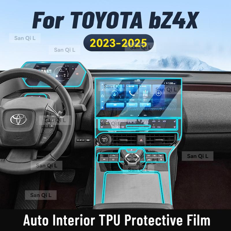 Внутренняя TPU для TOYOTA bZ4X 2024 2025 Защитная пленка Покрытие Анти-царапина Панель коробки передач Экран навигации Автомобильная ПЛЕНКА