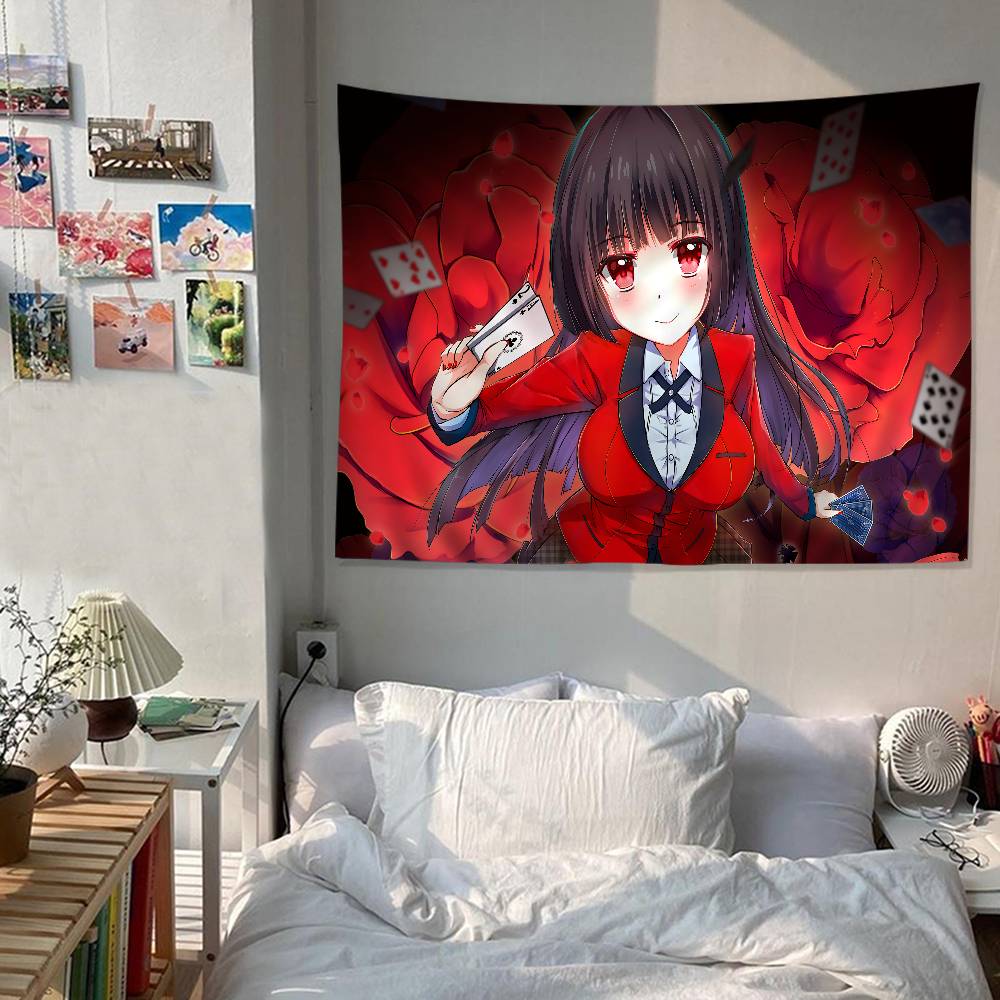 Японская манга Kakegurui Подвесной богемный гобелен Богемные настенные гобелены Мандала Каваи Декор комнаты