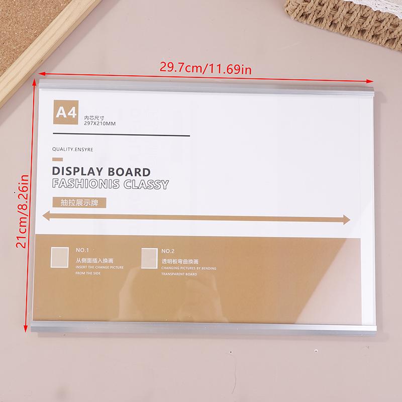 Настенный держатель для знаков формата A4 8,5 x 11 дюймов, акриловая подставка для меню, бумаги с ценами, фотографий, постеров, листовок для ресторана