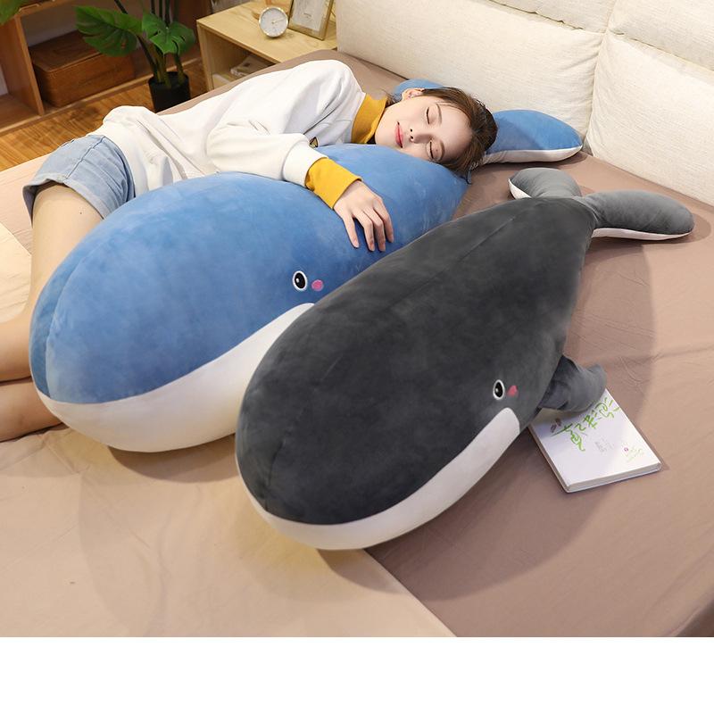 Ins Cartoon Whale Doll Plush Toy Cute Shark Sleeping Cushion Girl Sleeping On The Bed Side Legs Hugging Pillow
