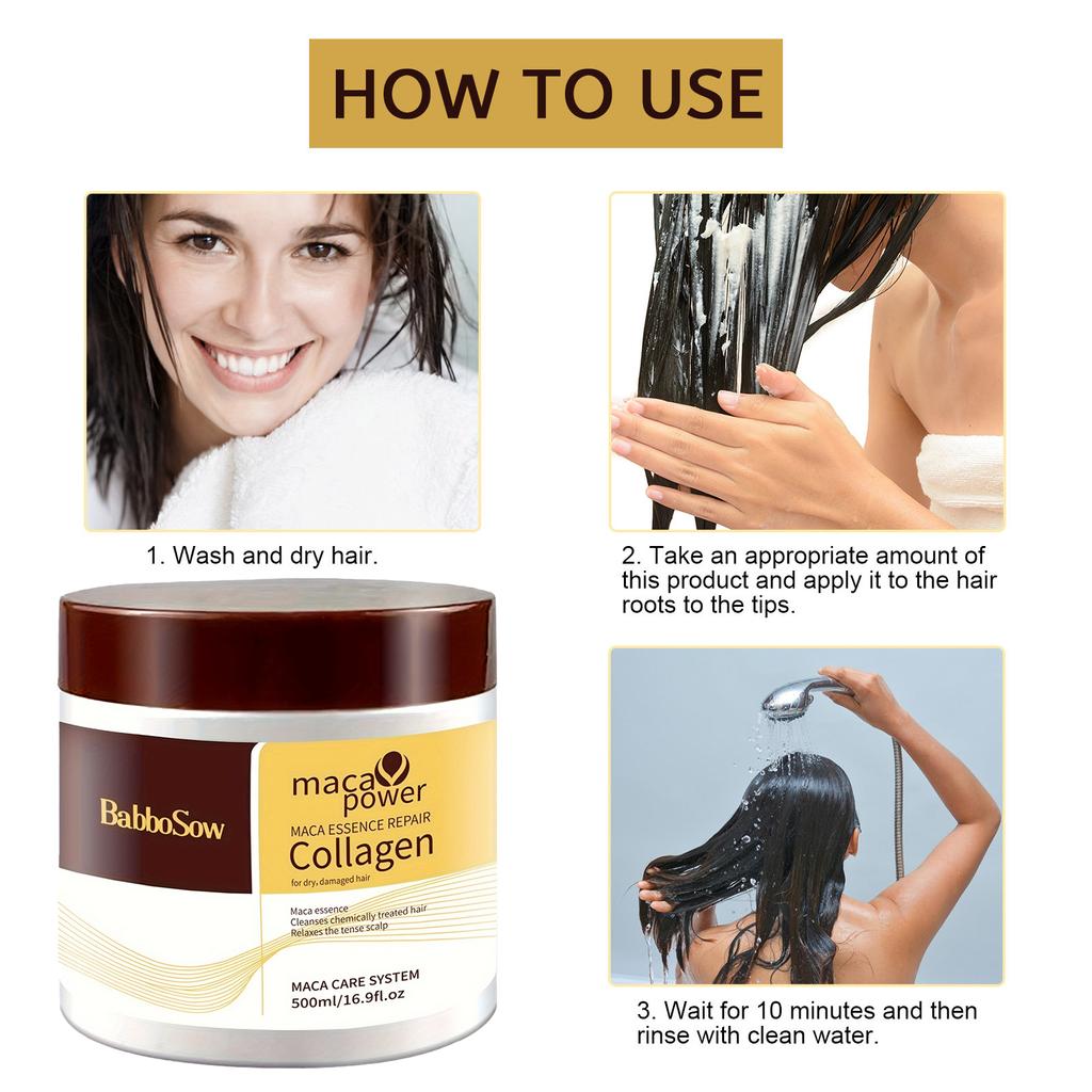 Коллагеновая маска для волос Маска для волос Марокканский крем для волос Внешняя торговля маска для волос с эфирным маслом