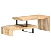 Solid Mango Wood Coffee Table - VIDAXL - Rectangular - Brown - 90x50x40cm - 80x50x20cm