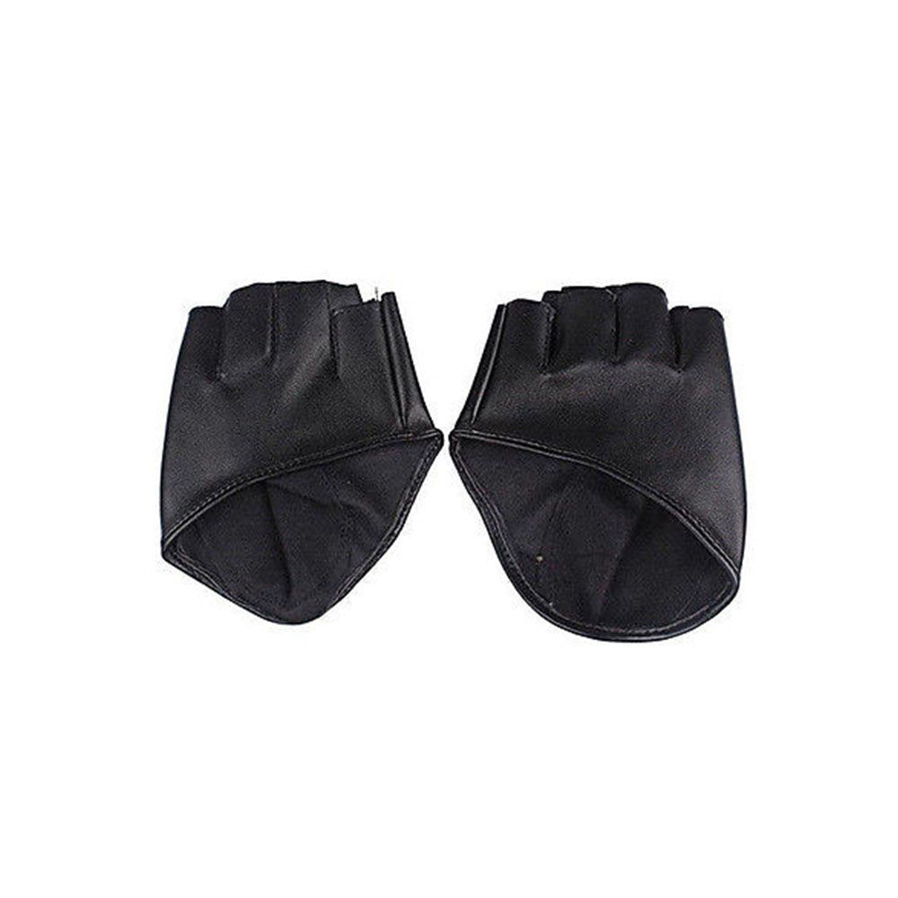 Women Clothing Accessories PU Leather Pole Dance Fingerless Gloves Half Palm Half Finger