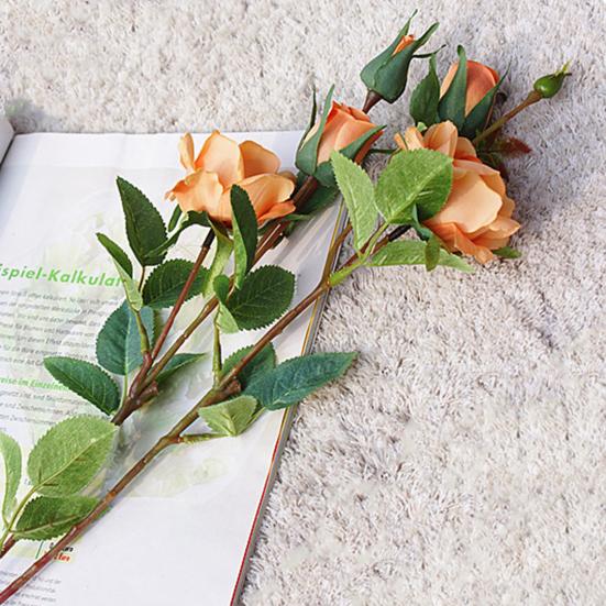 Ветка розы яркий цвет яркий макет сцены практичный яркий не выцветающий имитация пиона домашний сад свадебное украшение