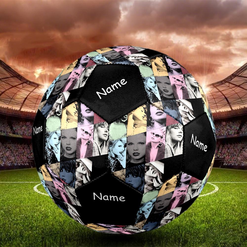 Custom Name Taylor Swift Theme Size 5 Soccer Ball, Suitable for Both Indoor and Outdoor Matches, a Gift Suitable for Everyone.