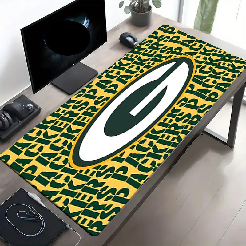 Green Bay Packers Print Mouse Pad, Anti‑Slip Desktop keyboard Mat, for PC Laptop Gaming Working Daily Use, Cool Festival Birthday Gift