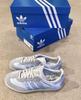 adidas Оригинальные атласные кроссовки Samba HQ5160 Женские Синие