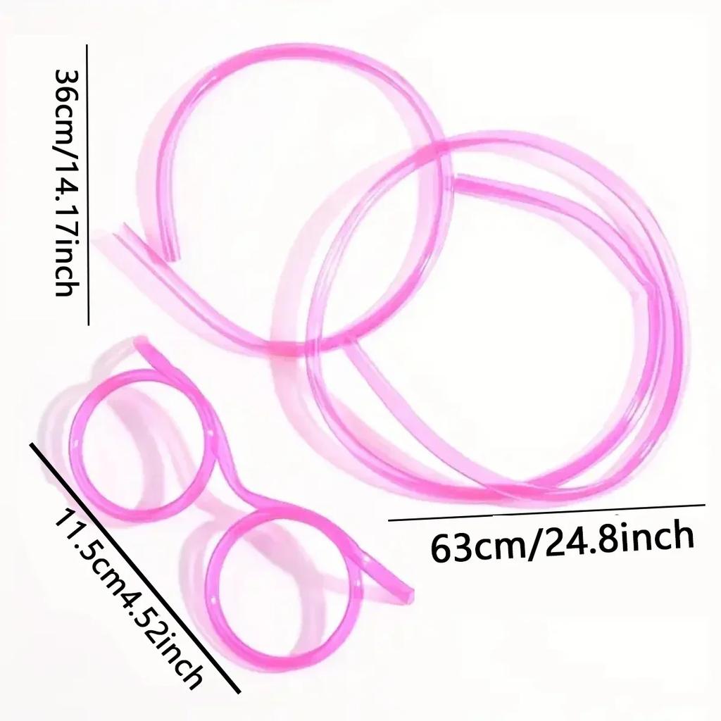 1 шт.-Очки-соломинки Смешные Мягкие ПВХ Очки Гибкие Соломинки для питья Детские Праздничные Принадлежности Барные Принадлежности Креативная Игрушка Детский Подарок