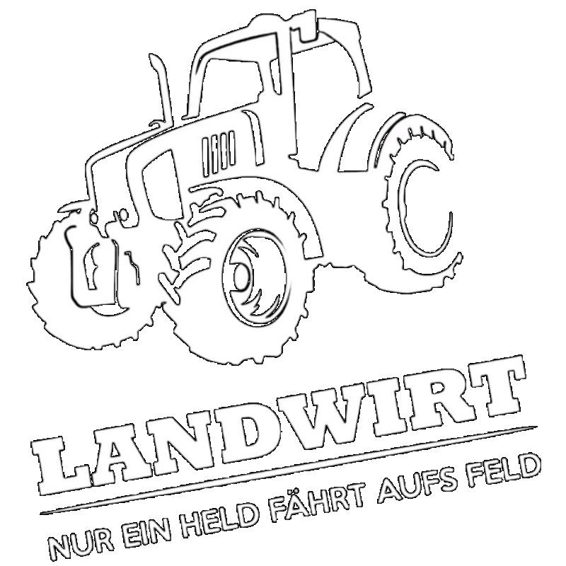 Мужская черная футболка с графикой трактора и текстом Landwirt для фермерства и активного отдыха