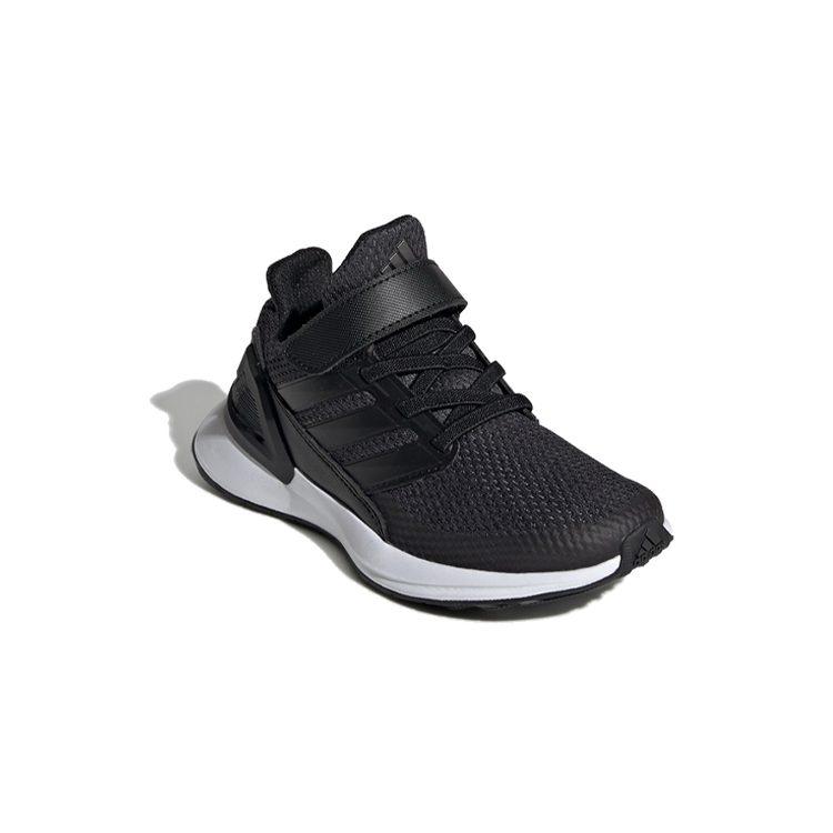 adidas Беговые кроссовки для детей Run Wide EL, нескользящие, низкие, черные с белым, для возраста 3-7 лет, EH0267