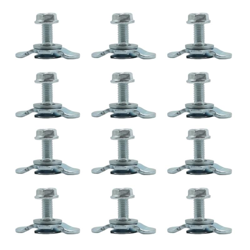 12pcs 20/30/40mm L Track Stud Fitting Bolt Down Anchors Points For Truck Bed Modification Automotive Tie Down Hardware